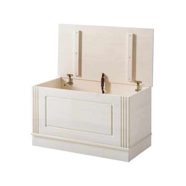 Fehér borovi fenyő tárolóláda 80x45 cm Anita – Støraa-image-4