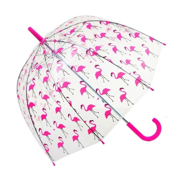 Birdcage Flamingo átlátszó esernyő, ⌀ 85 cm