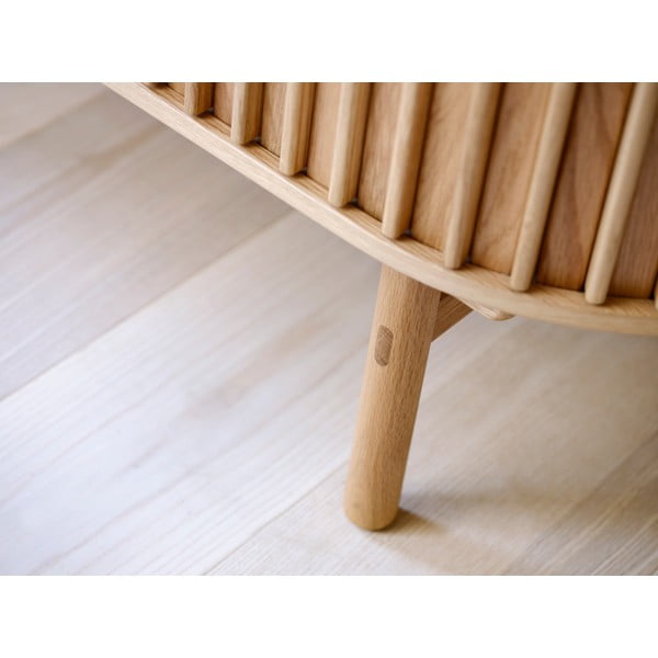 Natúr színű szekrény tölgyfa dekorral 110x125 cm Carno – Unique Furniture-image-1