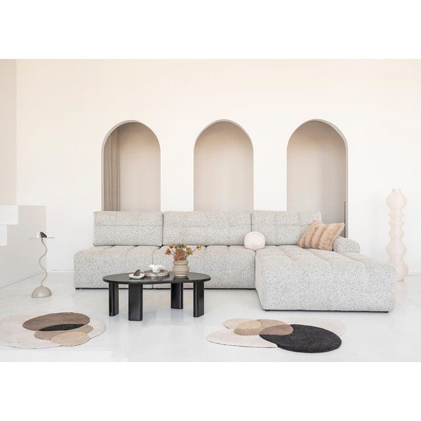 Bézs kinyitható tárolóhelyes moduláris sarokkanapé (jobb oldali) Lulu – Miuform-image-1