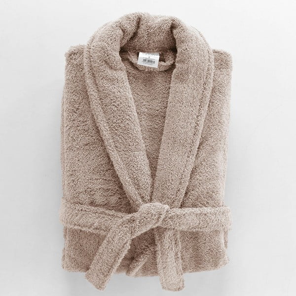 Világosbarna pamut fürdőköpeny M Tendresse – douceur d'intérieur