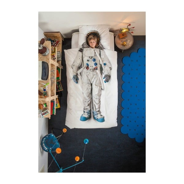 Űrhajós egyszemélyes pamut ágyneműhuzat, 135 x 200 cm - Snurk