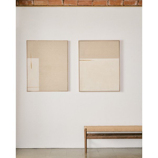 Kézzel festett keretezett-vászon kép 80x100 cm Salin – Kave Home-image-1