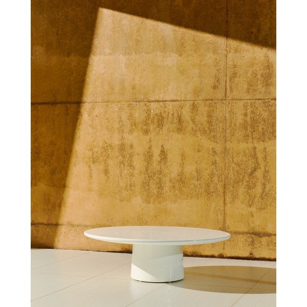 Beton kerek kerti dohányzóasztal ø 110 cm Albanella – Kave Home-image-1