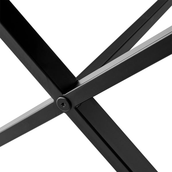 Fekete bővíthető étkezőasztal fekete asztallappal 90x165 cm Meza – Hammel Furniture-image-2