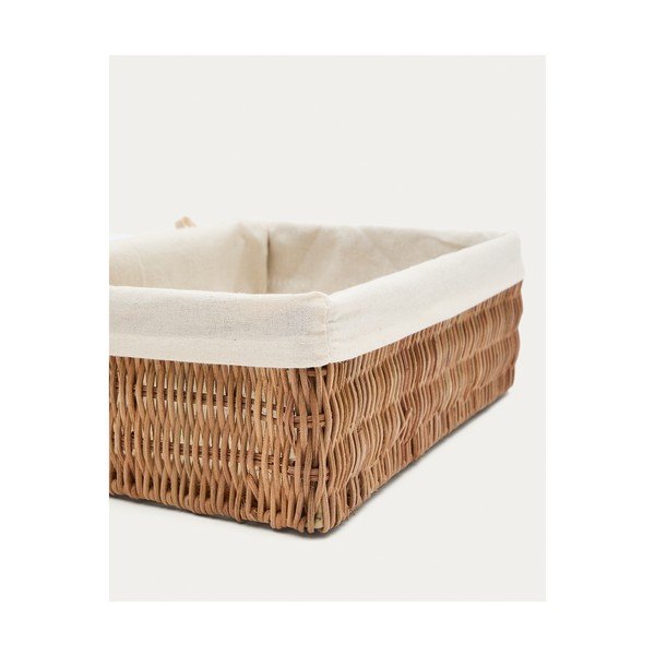 Rattan tárolókosár szett 2 db-os 28x20x10 cm Indali – Kave Home-image-4