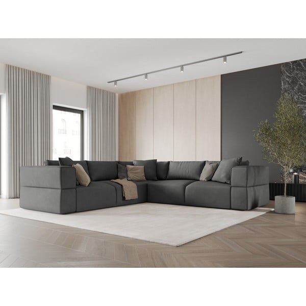 Sötétszürke sarokkanapé (variálható) Esther – Milo Casa-image-1