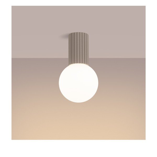 Szürkésbarna mennyezeti lámpa üveg búrával ø 12 cm Orbital – Sollux-image-3