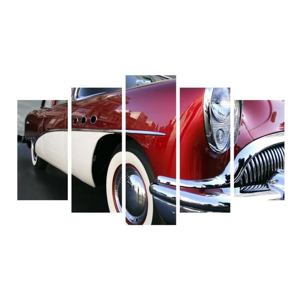 Retro Vintage Car többrészes kép, 102 x 60 cm - 3D Art