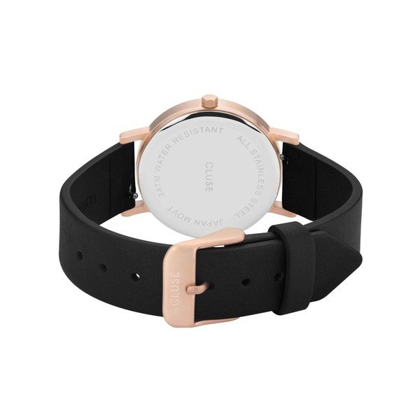 La Roche Petite Rose fekete női karóra bőrszíjjal és márvány óralappal - Cluse-image-2