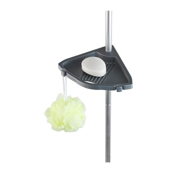 Easy szürke teleszkópos fürdőszobai sarokpolc - Wenko-image-2