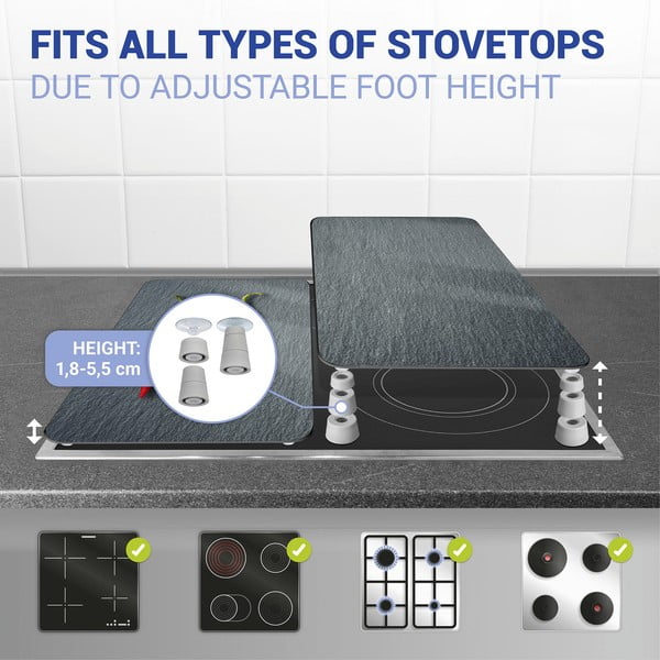 Edzett üveg tűzhely fedőlap szett 2 db-os 30x52 cm Cayenne – Wenko-image-2