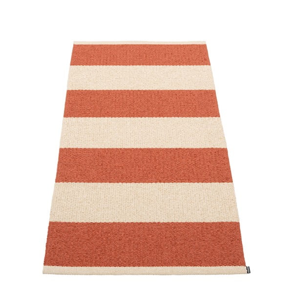 Téglavörös-krémszínű kültéri-beltéri futószőnyeg 70x150 cm Bob Brick – Pappelina