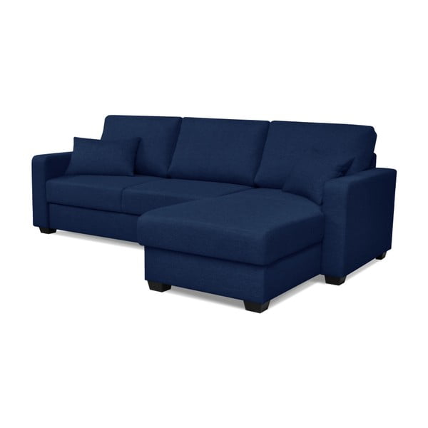 Milano kék kinyitható kanapé fekvőfotellel - Cosmopolitan design-image-1