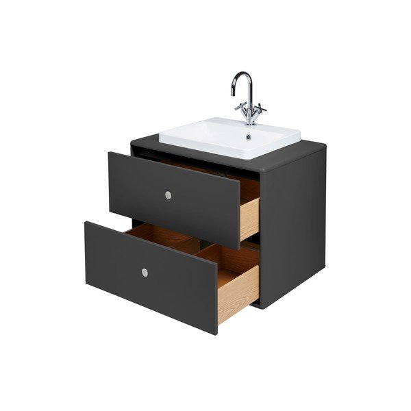 Antracitszürke fali mosdó alatti szekrény 80x62 cm Color Bath – Tom Tailor-image-4