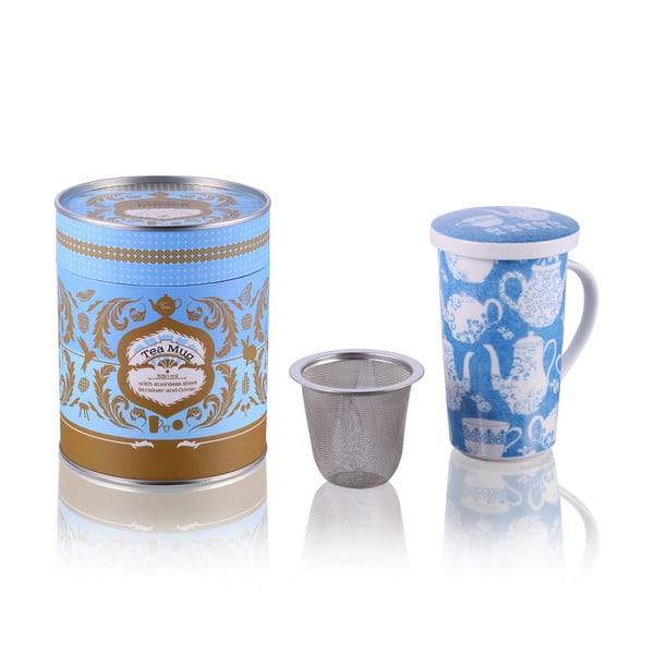 Teapot Sky csésze szűrővel és fedéllel, 350 ml - Silly Design