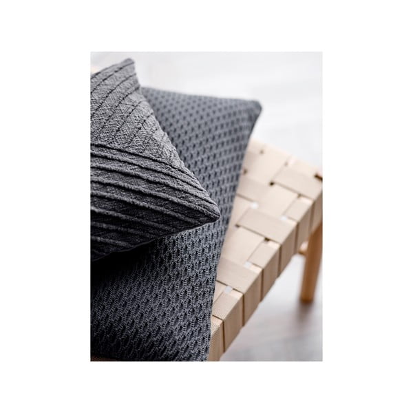 Diagonal sötétszürke pamut párna, 40 x 60 cm - Södahl-image-3