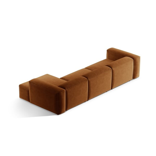 Téglavörös sarokkanapé (jobb oldali-heverő résszel) Bergamo – Cosmopolitan Design-image-4