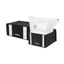 Vákuumos-megerősített textil ruhatároló doboz szett 2 db-os 50x65x27 cm Black Edition – Compactor