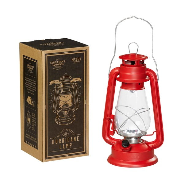 Hurrricane Lamp piros lámpás - Gentlemen's Hardware