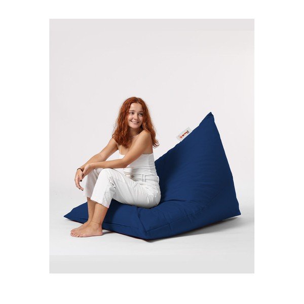 Sötétkék babzsákfotel Pyramid – Floriane Garden-image-2