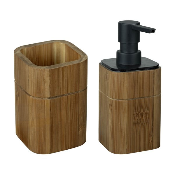Barna bambusz fürdőszobai kiegészítő szett Serro – Wenko