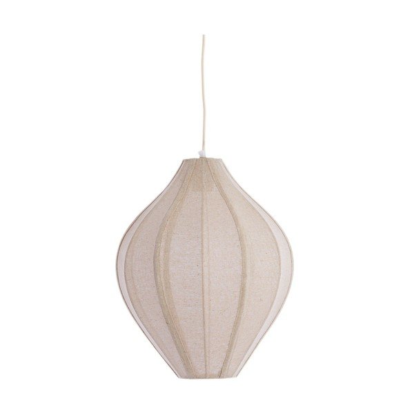 Natúr színű függőlámpa textil búrával Pasto – Light & Living