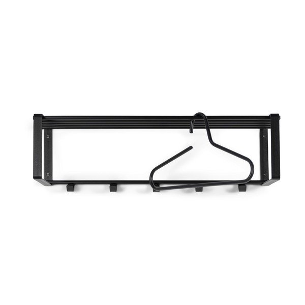 Fekete fém fali fogas polccal 70 cm Rex – Spinder Design-image-2