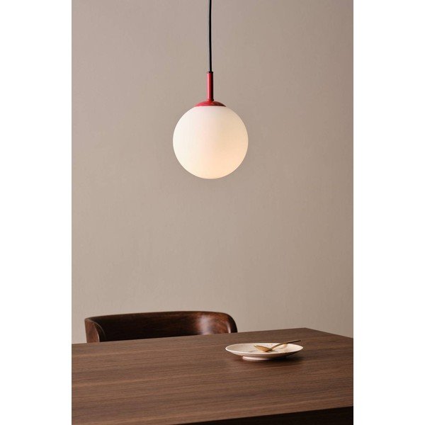 Piros-fehér üveg függőlámpa ø 13 cm Ekman – Jotex-image-1