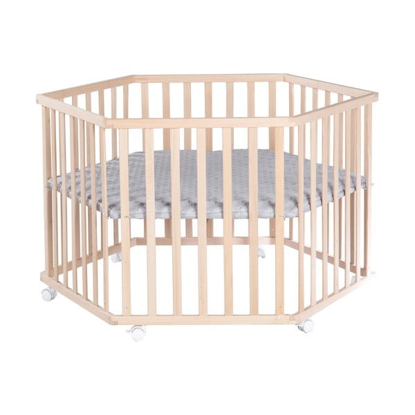 Natúr színű bükkfa járóka 119x104 cm – Roba-image-2