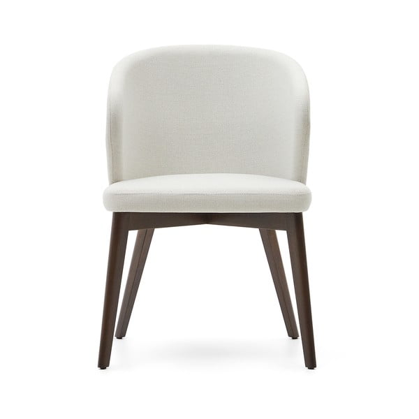 Krémszínű kárpitozott étkezőfotel Darice – Kave Home-image-4