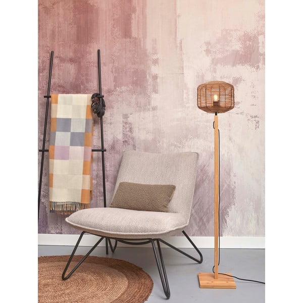 Natúr színű állólámpa rattan búrával (magasság 130 cm) Tanami – Good&Mojo-image-1