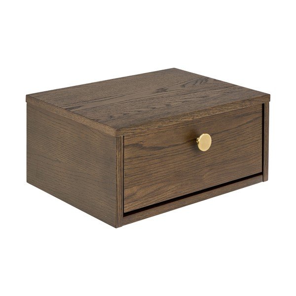 Sötét natúr színű éjjeliszekrény tölgyfa dekorral Monfort – Actona-image-2