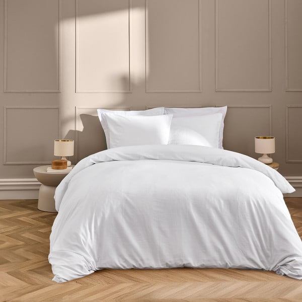 Fehér kétszemélyes-hosszabbított ágyneműhuzat 240x220 cm Linella – douceur d'intérieur