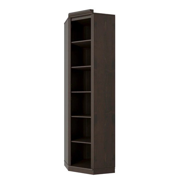 Sötétbarna borovi fenyő könyvespolc 85x219x56 cm Anita – Støraa-image-3