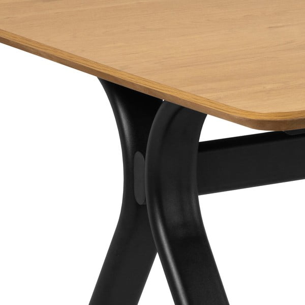 Étkezőasztal tölgyfa dekoros asztallappal 100x200 cm Bristol – Actona-image-4