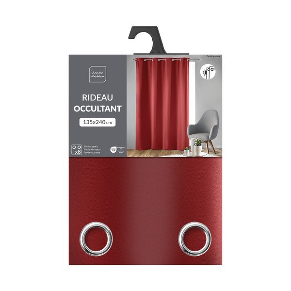 Piros sötétítő függöny 135x240 cm Occult – douceur d'intérieur-image-3