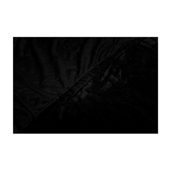 Fekete mikroplüss lepedő, 180 x 200 cm - My House-image-1