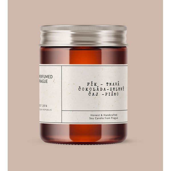 Illatos szójaviasz gyertya égési idő 40 ó #44 Chocolate, Fig, Musk – Perfumed Prague-image-1