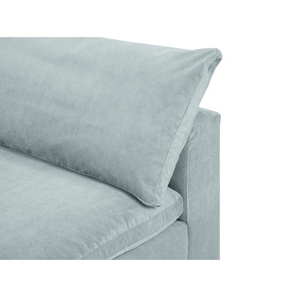 Galaxy világoskék sarokrész moduláris kordbársony kanapéhoz, bal oldali - Windsor & Co Sofas-image-1