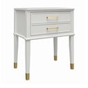 Fehér éjjeliszekrény Westerleigh – CosmoLiving by Cosmopolitan