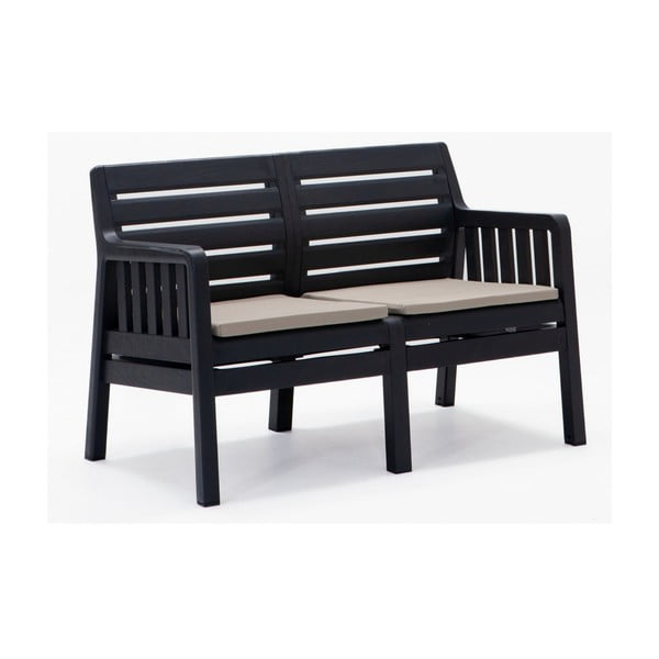 Antracitszürke négyszemélyes kerti lounge szett Lara – Floriane Garden-image-3