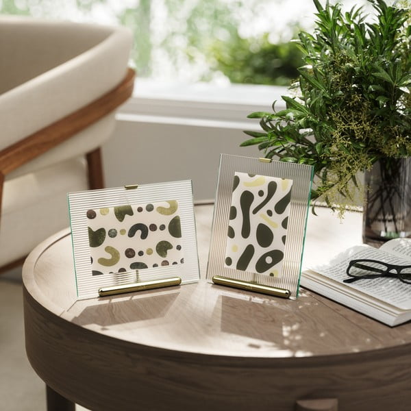 Aranyszínű üveg álló képkeret 16x20 cm Flute – Umbra-image-1