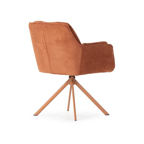 Terrakotta színű kárpitozott étkezőfotel szett 2 db-os Keiko – Marckeric-image-4