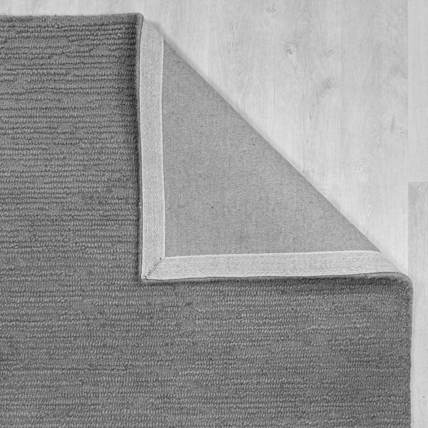 Szürke kézi szövésű gyapjú szőnyeg 160x230 cm Harris Boucle – Flair Rugs-image-3