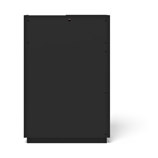 Fekete-barna könyvespolc diófa dekorral 180x83 cm Nina – TemaHome-image-3
