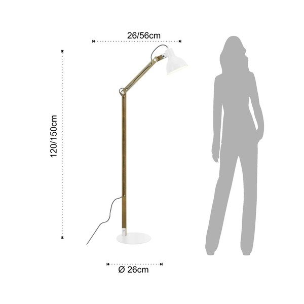 Dory állólámpa, fehér búrával - Tomasucci-image-1