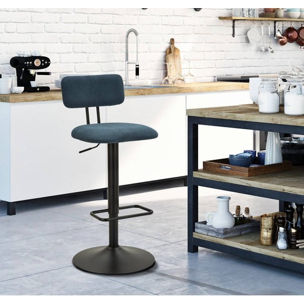 Petróleumkék-fekete állítható magasságú bárszék (ülésmagasság 61 cm) Tina – Mauro Ferretti-image-1