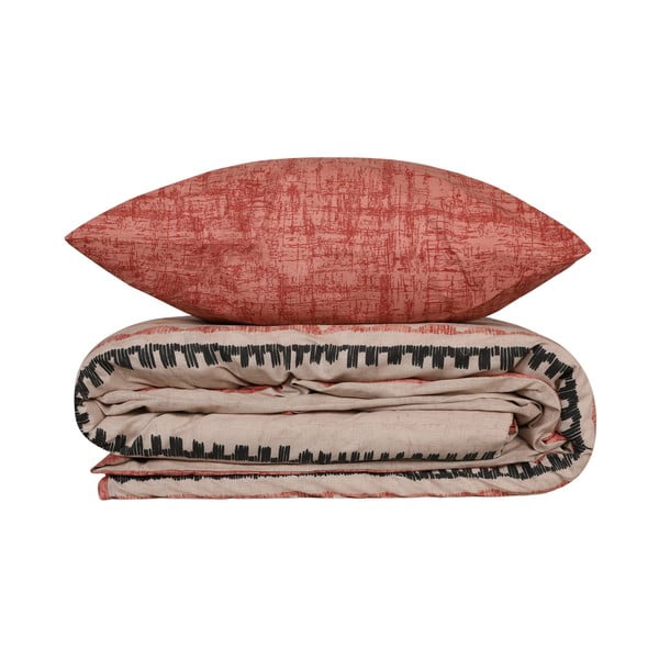 Téglavörös-barna kétszemélyes hosszabbított renforcé pamut ágyneműhuzat 240x220 cm Felix – Mijolnir-image-1