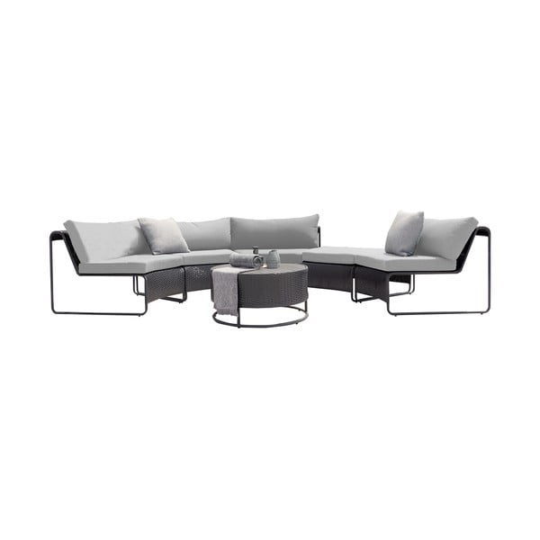 Szürke ötszemélyes kerti lounge szett Rindal - Bonami Selection-image-2